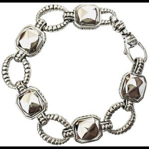 Lagos Faceted Square Rocks Chain Link Bracelet
